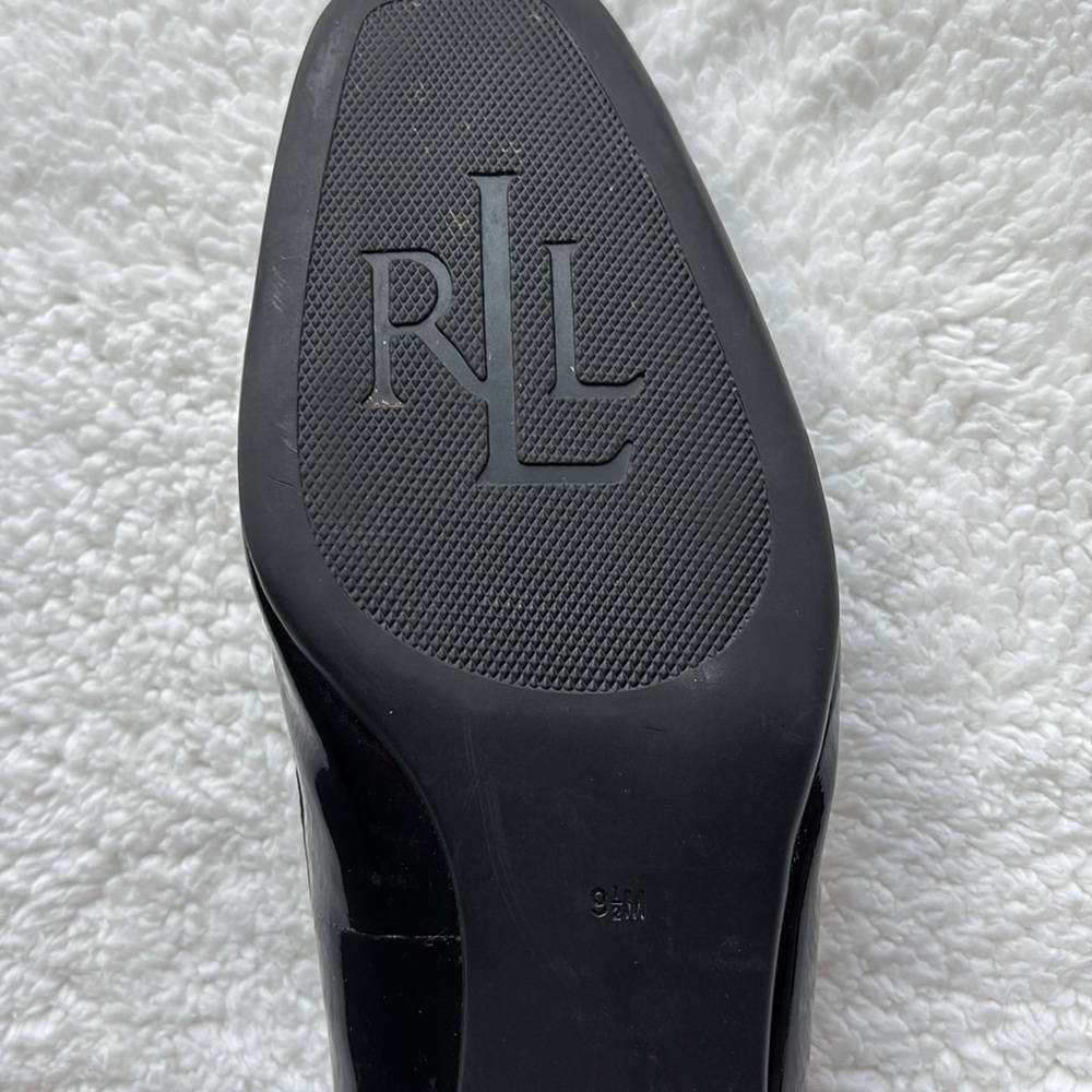 RLL Lauren Ralph Lauren Black Patent Pump  Single Left Shoe Size 9.5 - Picture 7 of 7